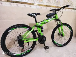 دوچرخه تاشو سایز ۲۶ مارک JV LUKER رنگ‌ سبز