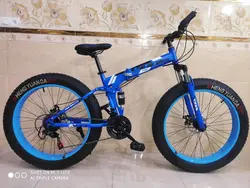 دوچرخه تاشو آفرود ساحلی لاستیک پهن سایز ۲۶ CAMEL رنگ‌ خاکستری