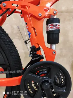 دوچرخه تاشو سایز ۲۶ ،۲۴ و ۲۷ SUPER GOLD سوپر گلد ، رینگ‌ سه پره رنگ‌ نارنجی همراه با هدیه