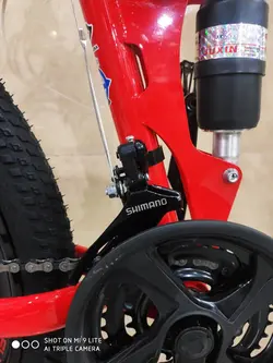 دوچرخه تاشو سایز ۲۶، ۲۴ و ۲۷ SUPER GOLD سوپر گلد ، رینگ‌ سه پره رنگ قرمز همراه با هدیه