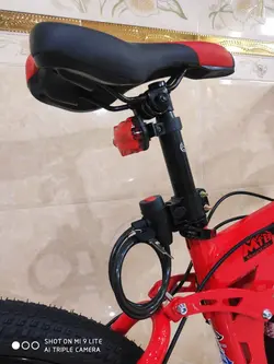 دوچرخه تاشو سایز ۲۶، ۲۴ و ۲۷ SUPER GOLD سوپر گلد ، رینگ‌ سه پره رنگ قرمز همراه با هدیه
