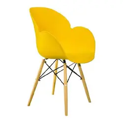 صندلی بنیزان مدل صدف پایه چوب S500