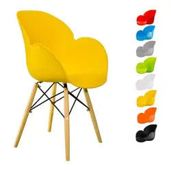 صندلی بنیزان مدل صدف پایه چوب S500