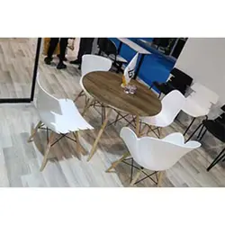 صندلی بنیزان مدل صدف پایه چوب S500