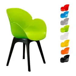 صندلی بنیزان مدل صدف پایه پلاستیکی مشکی S520