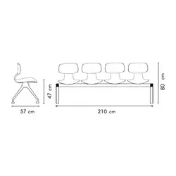نیمکت انتظار چهار نفره یوگو نظری