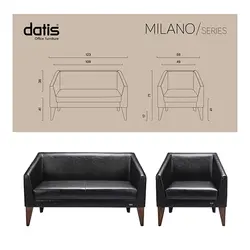 مبل تکنفره اداری MILANO داتیس مدل SM70-1
