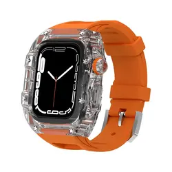 بند و گارد HUALIMEI مدل Transparent Richard-mille Mod Kit For Apple Watch