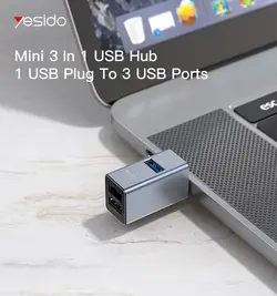 هاب 3 پورت یسیدو Yesido HB14 3-in-1 HuB Adapter