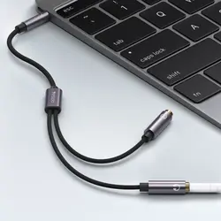 کابل تبدیل 1 به 2 جک 3.5 میلیمتری هدفون YESIDO AUX splitter YAU27 طول 30CM