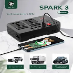 مبدل برق و شارژر داخل خودرو گرین مدل Spark 3