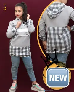 هودی دخترانه چهارخونه