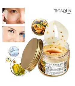 ماسک کلاژن ضد چروک و تیرگی دور چشم بایوآکوا حاوی اسمانتوس طلایی بسته 80 عددی