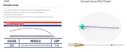 نخ لیفت مدل (Tornadow Screw) دابل اسکرو  سایز 27G-60mm شرکت میدیلیفت هلند