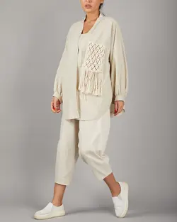 مانتو شومیز جلو مکرومه