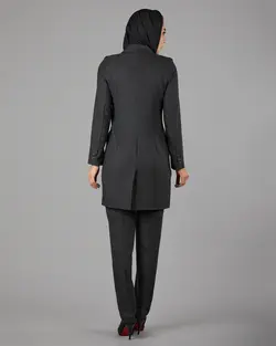 قیمت و خرید مانتو کت و شلوار چهار خونه یقه بلیزری دو دکمه | گالری مانتو میرداماد