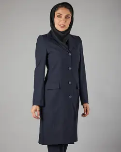 قیمت و خرید مانتو کت و شلوار پیر دوبل ساتن دار | گالری مانتو میرداماد