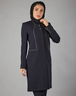 قیمت و خرید مانتو کت و شلوار یقه گرد دو دکمه | گالری مانتو میرداماد