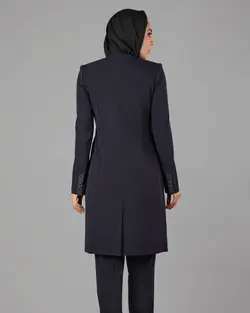 قیمت و خرید مانتو کت و شلوار یقه گرد دو دکمه | گالری مانتو میرداماد