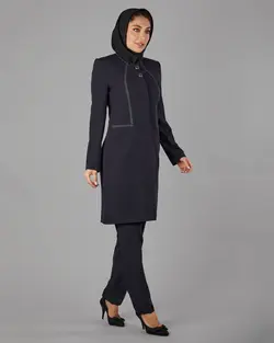 قیمت و خرید مانتو کت و شلوار یقه گرد دو دکمه | گالری مانتو میرداماد