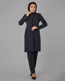 قیمت و خرید مانتو کت و شلوار یقه گرد دو دکمه | گالری مانتو میرداماد