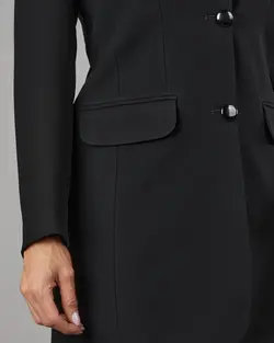 قیمت و خرید مانتو کت و شلوار کرپ 2 رنگی یقه بلیزر | گالری مانتو میرداماد