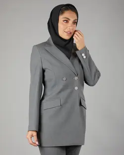 قیمت و خرید مانتو کت و شلوار بزایاق یقه بلیزری | گالری مانتو میرداماد