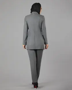 قیمت و خرید مانتو کت و شلوار بزایاق یقه بلیزری | گالری مانتو میرداماد