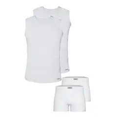 ست شورت پادار و زیرپوش بدون آستین پسرانه پنبینه مدل 110192 مجموعه 2 عددی