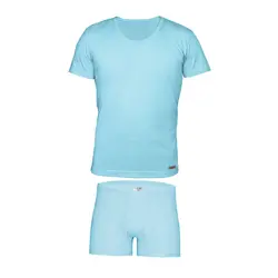 ست شورت و زیرپوش آستین دار مردانه تولیدی پاران مدل پادار