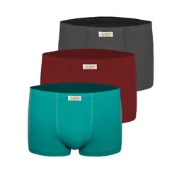 شورت مردانه پنبینه مدل نیم پا باکسر کلاسیک مجموعه 3 عددی