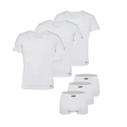 ست شورت و زیرپوش مردانه تولیدی پاران مدل اقتصادی مجموعه 3 عددی