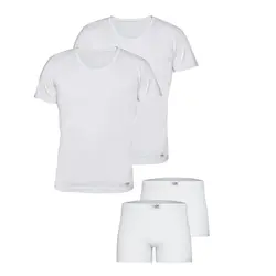 ست شورت و زیرپوش مردانه تولیدی پاران مدل نخ پنبه مجموعه 2 عددی