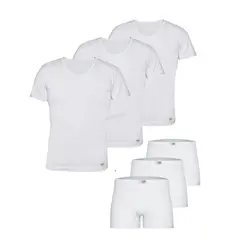 ست شورت و زیرپوش آستین دار مردانه تولیدی پاران مدل پادار مجموعه 3 عددی