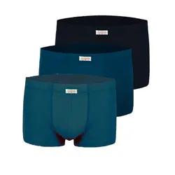 شورت مردانه پنبینه مدل نیم پا باکسر کلاسیک مجموعه 3 عددی