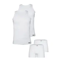 ست شورت و زیرپوش مردانه تولیدی پاران مدل اقتصادی مجموعه 2 عددی