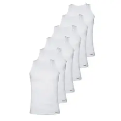 زیرپوش رکابی پسرانه پنبینه مدل صادراتی مجموعه 6 عددی