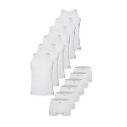 ست شورت و زیرپوش مردانه پنبینه مدل نیم پا مجموعه 6 عددی