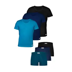 ست شورت و زیرپوش مردانه پنبینه مدل صادراتی 05 مجموعه 3 عددی