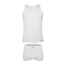 ست شورت و زیرپوش مردانه پنبینه مدل نیم پا و رکابی