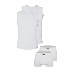 ست شورت و زیرپوش مردانه تولیدی پاران مدل اقتصادی مجموعه 2 عددی