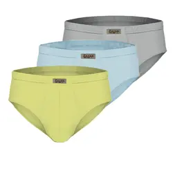 ست شورت و زیرپوش مردانه تولیدی پاران مدل اسلیپ رکابی مجموعه 3 عددی