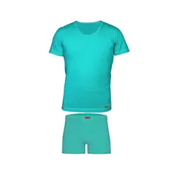 ست شورت و زیرپوش مردانه تولیدی پاران مدل نخ پنبه خالص صادراتی مجموعه 3 عددی