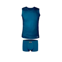 ست شورت و زیرپوش مردانه تولیدی پاران مدل نخ پنبه خالص صادراتی مجموعه 3 عددی