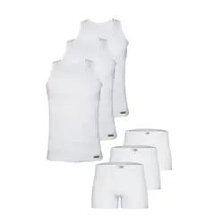 ست شورت و زیرپوش مردانه تولیدی پاران مدل اقتصادی مجموعه 3 عددی