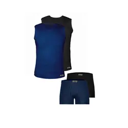 ست شورت و زیرپوش مردانه تولیدی پاران مدل 03 مجموعه 2 عددی