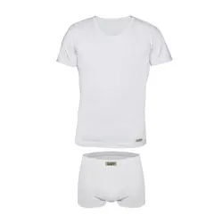 ست شورت و زیرپوش مردانه تولیدی پاران مدل صادراتی نخ پنبه خالص