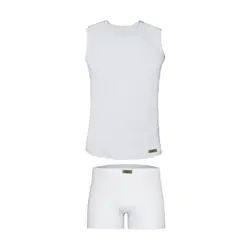 ست شورت و زیرپوش مردانه تولیدی پاران مدل نخ پنبه خالص صادراتی