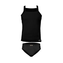 ست شورت و زیرپوش مردانه تولیدی پاران مدل 02 مجموعه 2 عددی