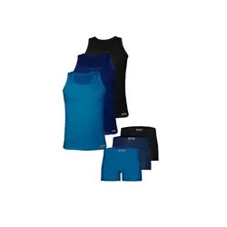 ست شورت و زیرپوش مردانه تولیدی پاران مدل صادراتی مجموعه 3 عددی